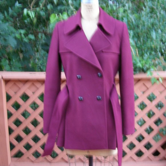 NEW size 8 Stunning VIA SPIGA short Dressy Coat w/Belt - Picture 9 of 15